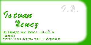 istvan mencz business card